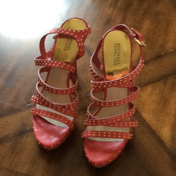 Michael Kors Red shoes size 11 - Picture 1 of 4